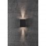 Veggljós LED Fold 10 svart 14,8x10,5 cm