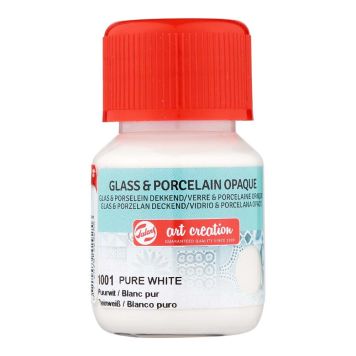 Föndurmálning gler&postulín þekjandi 30ml Pure white