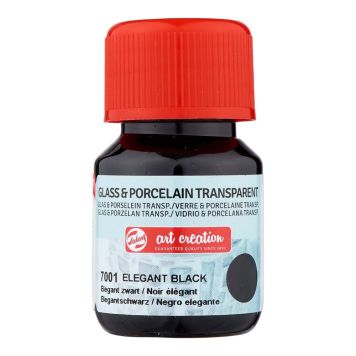 Föndurmálning gler&postulín gegnsætt 30ml Elegant Black