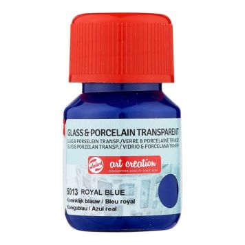 Föndurmálning gler&postulín gegnsætt 30ml Royal Blue