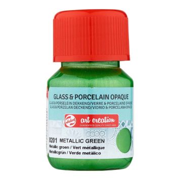 Föndurmálning gler&postulín þekjandi 30ml Metallic Green