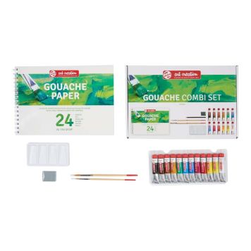 Föndursett 12x12ml Gouache combi set