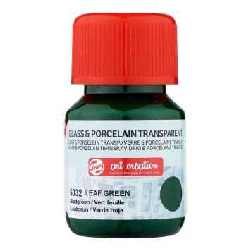 Föndurmálning gler&postulín gegnsætt 30ml Leaf Green