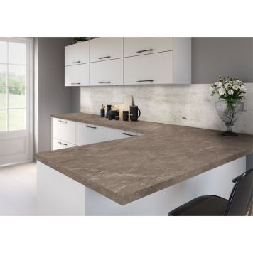 Borðplata 900x3650x28 mm Resopal Premium Marmo Venezia