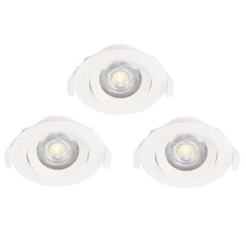 LED-innbyggður kastari Sartiano frá Eglo, þv.9 cm, hallandi,