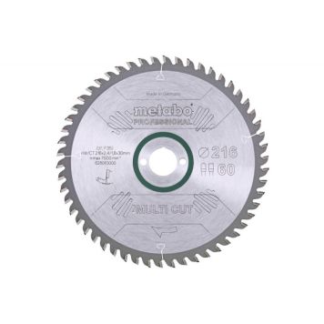 Hjólsagarblað 216mm Multicut Metabo 216X30 Z60 FZ/TZ 5°NEG