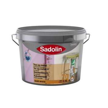 Viðar- og Málmmálning hvítur glans 2,5L Sadolin