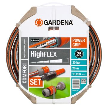 Garðslanga Highflex með aukahlutum 13mm 1/2" 20m