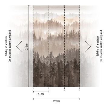 Veggfóður Travel Styles 1,59x2,8m grátt