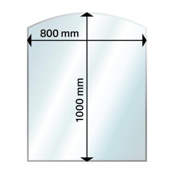 Gólfplata fyrir kamínu gler Aduro 100x80 cm