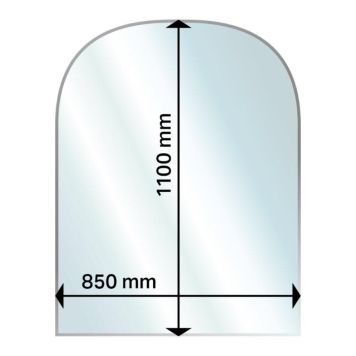 Gólfplata fyrir kamínu gler Aduro 110x85 cm