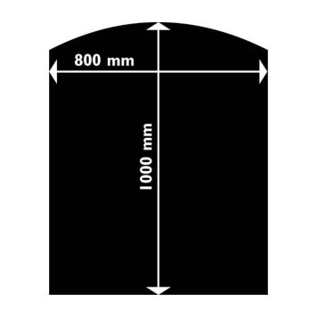 Gólfplata fyrir kamínu stál Aduro 100x80 cm