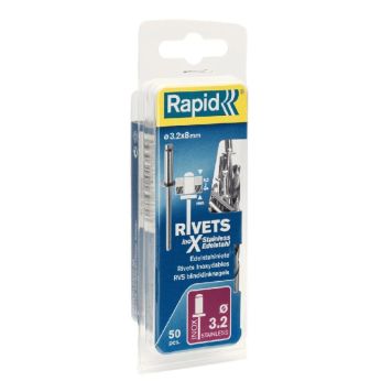 Hnoð 3.2 x 8 mm ryðfrítt stál Rapid