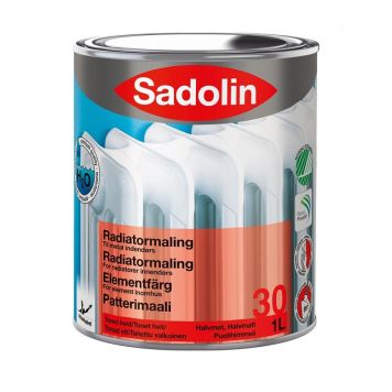 Ofnamálning hvítur hálfglans 1L Sadolin