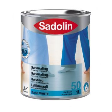 Gólfmálning hvítur hálfglans 1L Sadolin