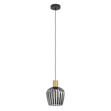 Hangandi ljós E27 Empoli pendant Ø20 cm svart/messing