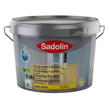 Viðar- og Málmmálning V Super helmatt base hvít 2,5L Sadolin