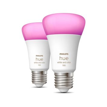 Ljósaperur  2xE27 9W RGBW Philips Hue