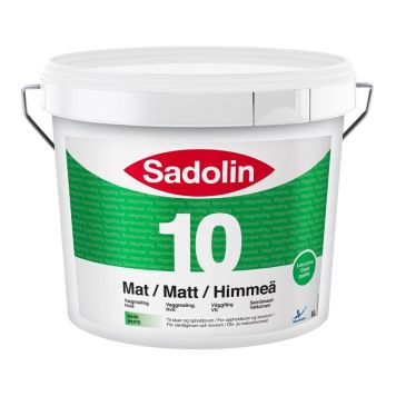 Veggmálning Basic matt hvid 8L Sadolin