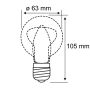 Gróðurpera LED E27 Filament Grow Green Reflector 106°