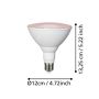 Gróðurpera LED E27 16W Ø120 mm