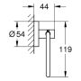 Salernisrúlluhaldari Grohe Essentials burstað svart