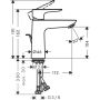 Handlaugartæki Hansgrohe Talis E110 Matt Svart m.botnventil