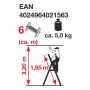 Áltrappa 6 þrep Stabilomat 1,95m