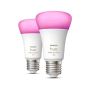 Ljósaperur  2xE27 9W RGBW Philips Hue